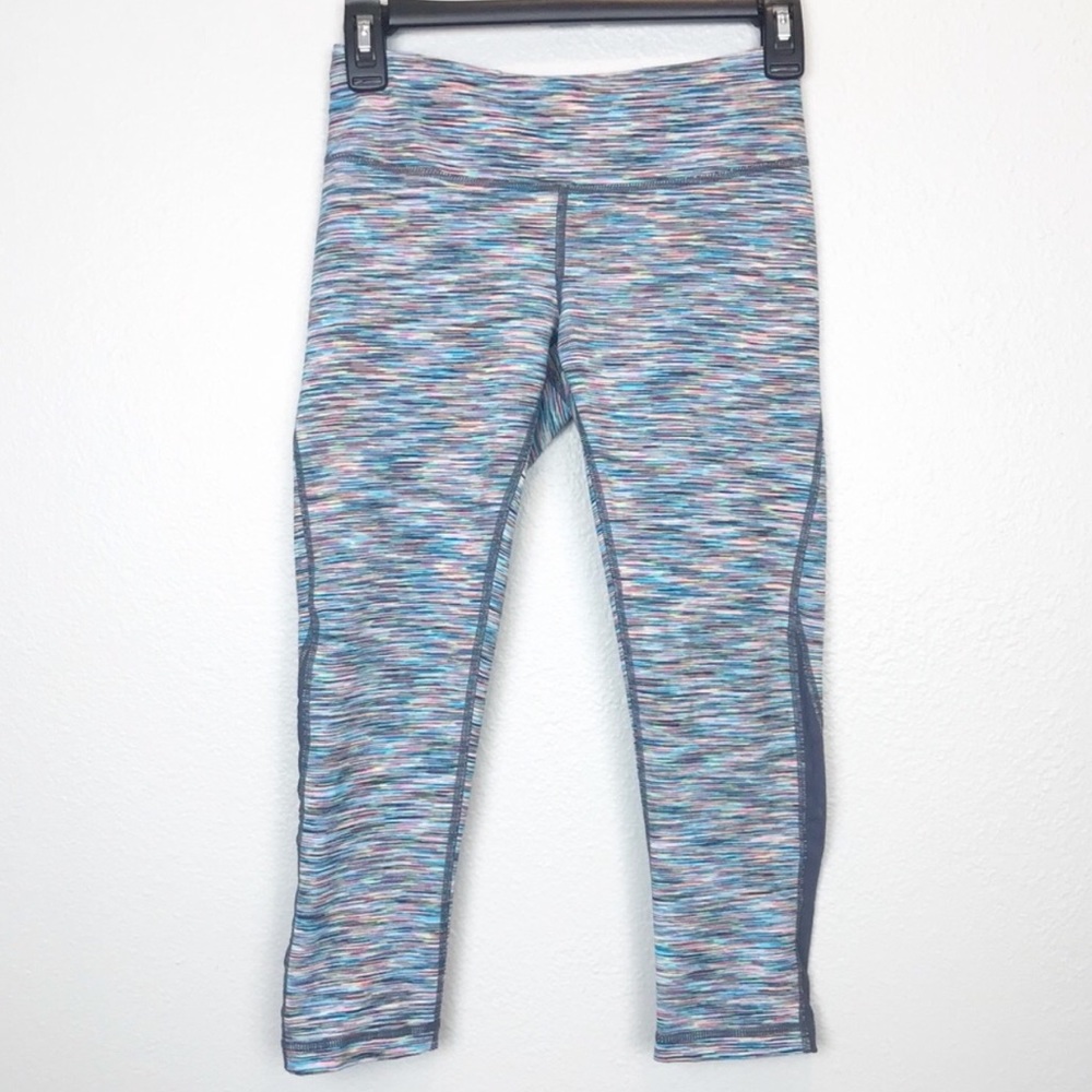 Zella Colorful Mesh Side Crop Leggings XS